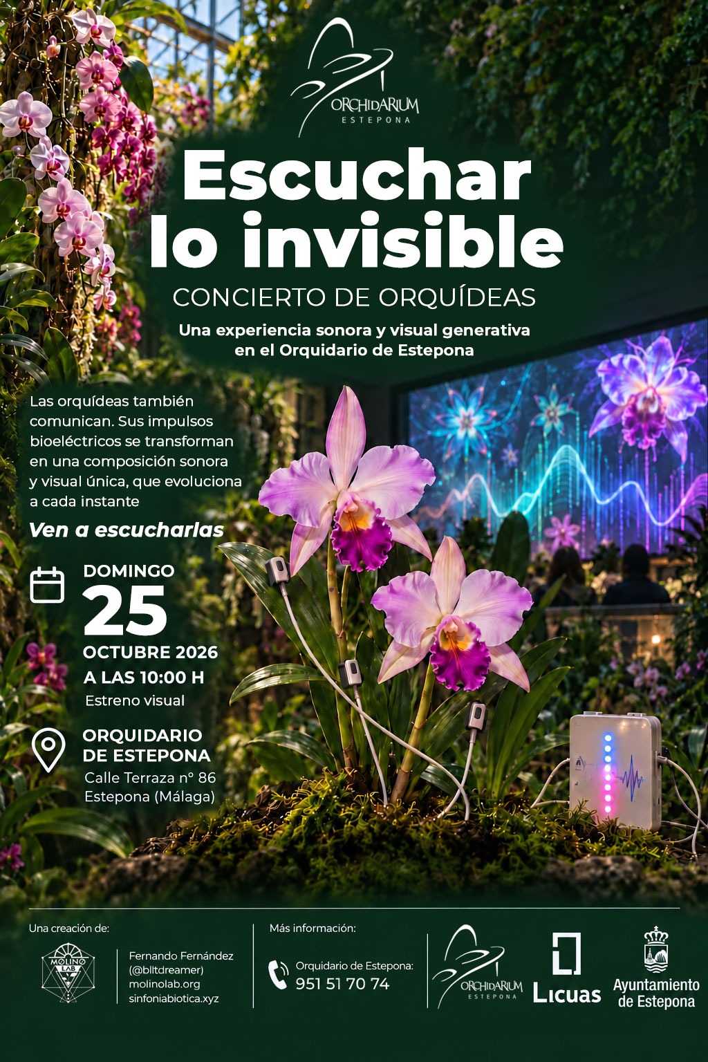 La música de las orquídeas de Estepona se presenta el domingo 25 de octubre en el jardín